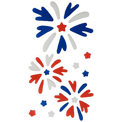 Northlight Double Sided Fourth of July Celebration Gel Window Clings 6-pack Set