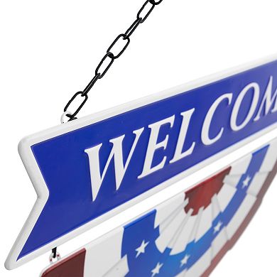 Northlight Americana "Welcome" Metal Wall Sign with Bunting