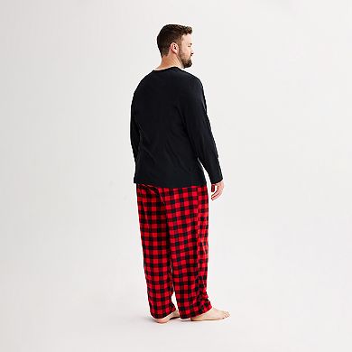 Big & Tall Jammies For Your Families® Merry & Bright Buffalo Plaid Pajama Top & Pajama Bottoms Set