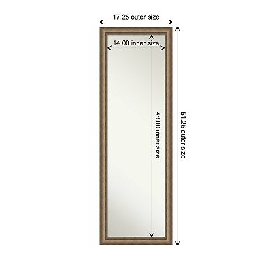 Angled Wood Non-beveled On The Door Mirror Full Length Mirror