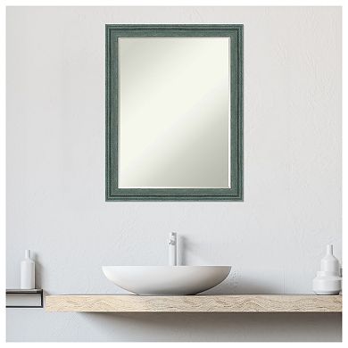 Upcycled Petite Bevel Wood Bathroom Wall Mirror