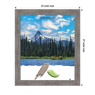 Pinstripe Plank Grey Narrow Picture Frame, Photo Frame, Art Frame