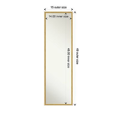 Paige Wood Non-beveled On The Door Mirror Full Length Mirror