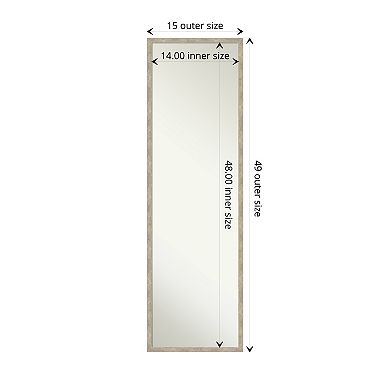 Imprint Wood Non-beveled On The Door Mirror Full Length Mirror