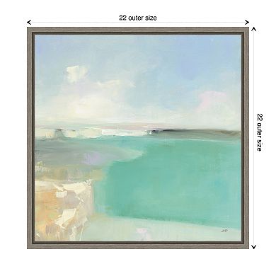 Summer Coastline By Julia Purinton Framed Canvas Wall Art Print