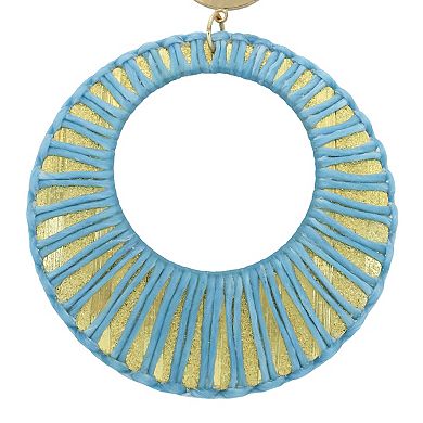 PANNEE BY PANACEA Gold Tone Thread Circle Earrings