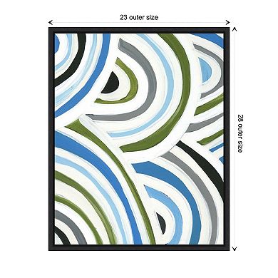 Swirly Bob I By Jodi Fuchs Framed Canvas Wall Art Print