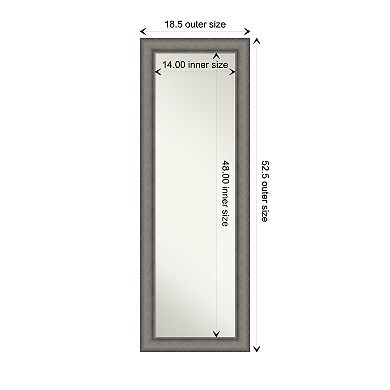 Burnished Concrete Wood Non-beveled On The Door Mirror Full Length Mirror