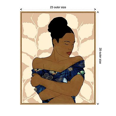 Ethnic Beauty Ii By Alonzo Saunders Framed Canvas Wall Art Print