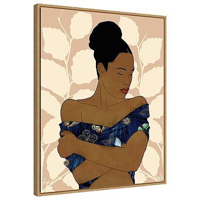 Ethnic Beauty Ii By Alonzo Saunders Framed Canvas Wall Art Print
