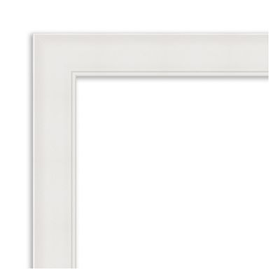 Textured White Petite Bevel Bathroom Wall Mirror