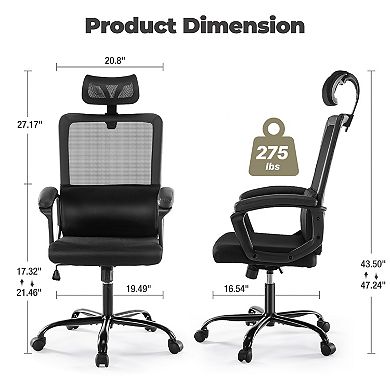 Merax Ergonomic Office Chair High Back Mesh Gaming Desk Chair With Adjustable Headrest