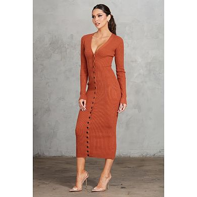 Ribbed Midi Dress