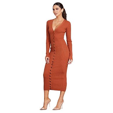 Ribbed Midi Dress