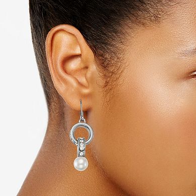 Simply Vera Vera Wang Simulated Pearl Rondell Double Drop Earrings