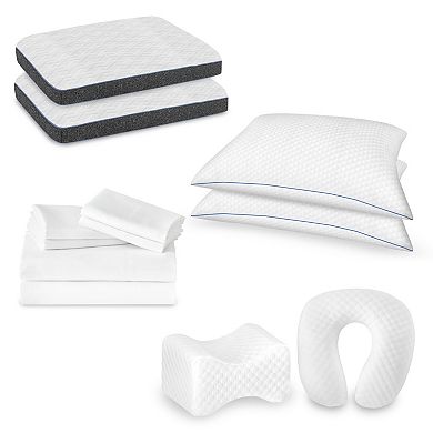 SomaPedic Epic Pillows and Sheets 12-Piece Bedding Set