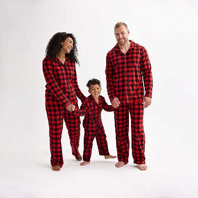 Kids 4-14 Jammies For Your Families?? Merry & Bright Buffalo Plaid Notch Top & Bottoms Pajama Set