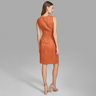 Women's Andrew Marc Sleeveless Suede Sheath Dress