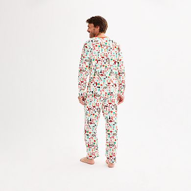 Men's Jammies For Your Families® Fa La La Pajama Top & Pajama Bottoms Set