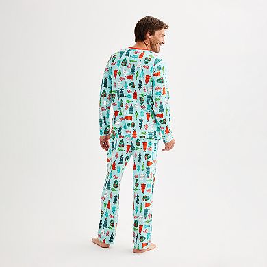 Men's Jammies For Your Families® Trees Pajama Top & Pajama Bottoms Set