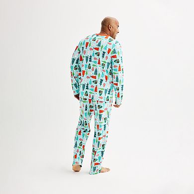 Big & Tall Jammies For Your Families® Trees Pajama Top & Pajama Bottoms Set