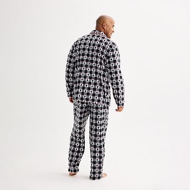 Big & Tall Jammies For Your Families® Fa La La Plaid Notch Pajama Top & Pajama Bottoms Set