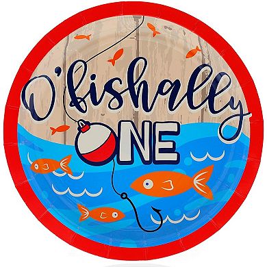 O’fishally One Paper Plates For 1st Birthday Party (7 Inches, 80 Pack)