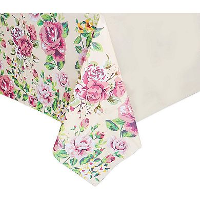 Pink Rose Tablecloth For Wedding Decorations (54 X 108 In, 3 Pack)