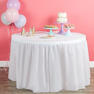 6 Pack Disposable Table Skirts For Wedding Engagement Party Birthday 8 Feet Long