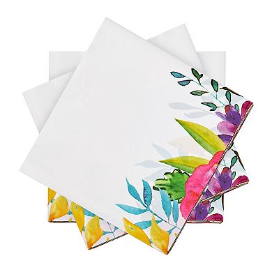 3 Pack Floral Plastic Tablecloth For Wedding, Birthday, Tea Party, 54 X 108 In