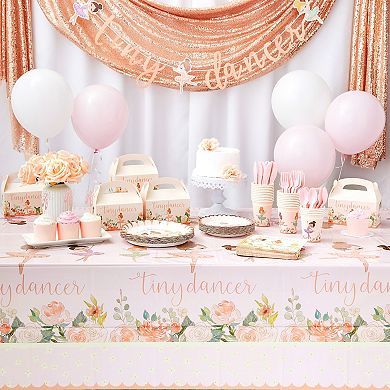 219-piece Ballerina Party Supplies With Tableware, Balloons, Banner, Serves 24