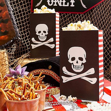 36 Pack Halloween Gift Bags, Trick Or Treat Pirate Party Paper Candy Goodies Bag