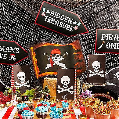 36 Pack Halloween Gift Bags, Trick Or Treat Pirate Party Paper Candy Goodies Bag