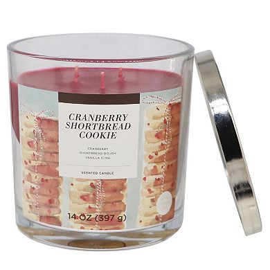 Sonoma Goods For Life® Cranberry Shortbread Cookie 14-oz. Single Pour Jar Candle