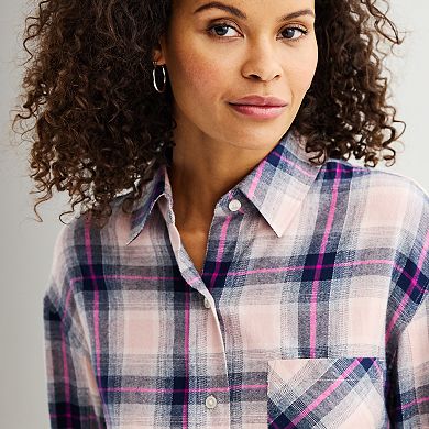 Women's Sonoma Goods For Life® Oversized Boyfriend Flannel