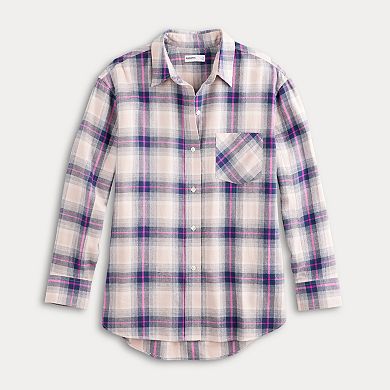 Women's Sonoma Goods For Life® Oversized Boyfriend Flannel