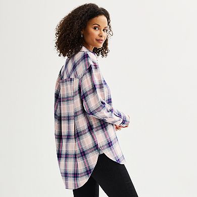 Women's Sonoma Goods For Life® Oversized Boyfriend Flannel