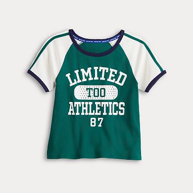 Girls 7-16 Limited Too Graphic Ringer Tee