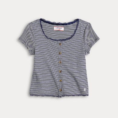 Girls 7-16 Limited Too Button-Front Tee
