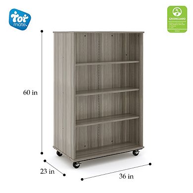 Tot Mate Open Double Sided Mobile Storage Locker, Fully Assembled, 60 In. H,