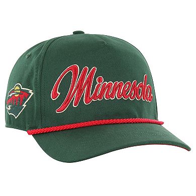 Men's '47 Green Minnesota Wild Overhand Logo Side Patch Hitch Adjustable Hat