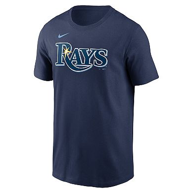 Men's Nike Navy Tampa Bay Rays Fuse Wordmark T-Shirt
