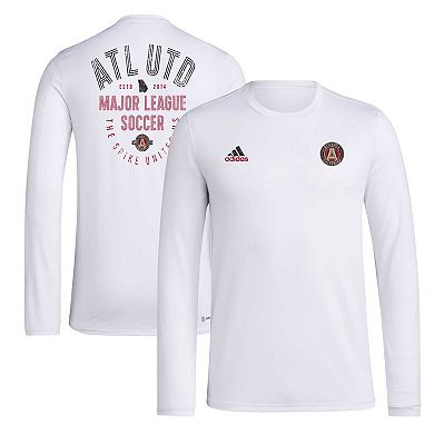 Men's adidas White Atlanta United FC Local Stoic Long Sleeve T-Shirt