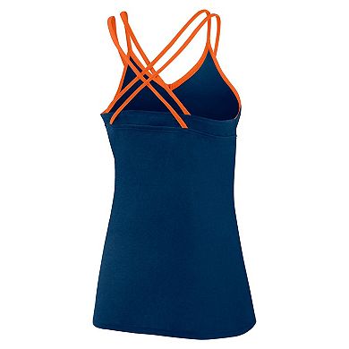 Women's Fanatics Navy Chicago Bears Go For It Strappy Crossback Tank Top