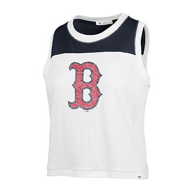 Women's '47 White Boston Red Sox Premier Zoey Waist Length Tank Top