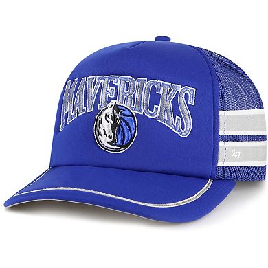 Men's '47 Blue Dallas Mavericks Sidebrand Stripes Trucker Adjustable Hat