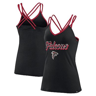 Women's Fanatics Branded Black Atlanta Falcons Go For It Strappy Crossback Tank Top