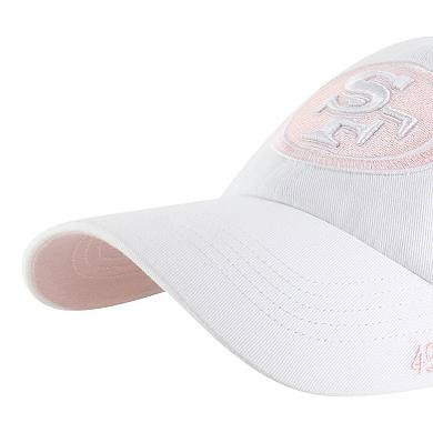 Women's '47 White San Francisco 49ers Ballpark Cheer Clean Up Adjustable Hat