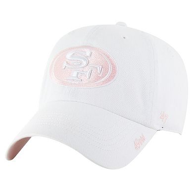 Women's '47 White San Francisco 49ers Ballpark Cheer Clean Up Adjustable Hat