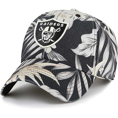 Women's '47 Black Las Vegas Raiders Tropicalia Clean Up Adjustable Hat
